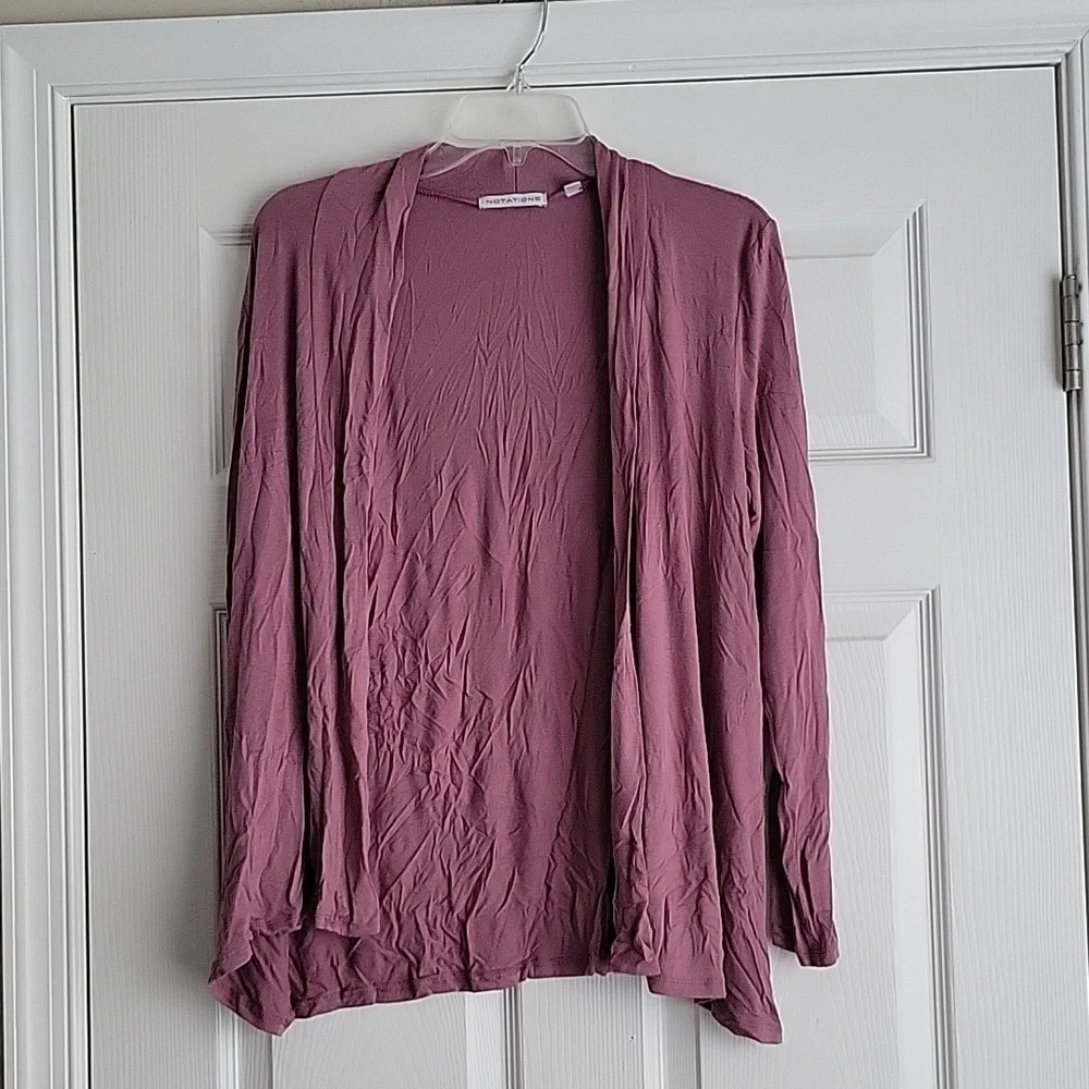 Notations Open Front Cardigan - Picture 1 of 11